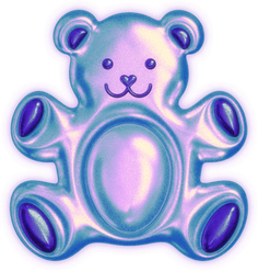 Gradient Chrome Teddy Bear